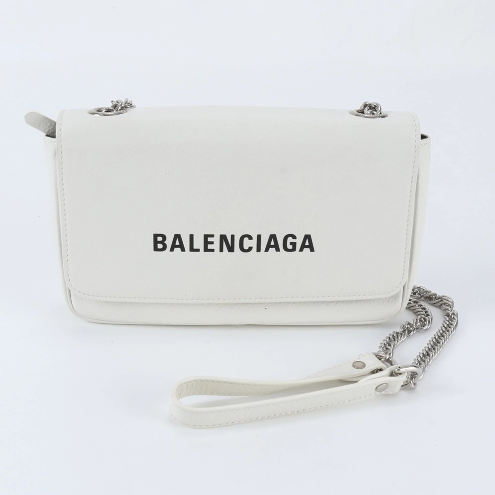 Balenciaga Everyday Chain Leather Shoulder Bag Handbag Tote - Brand Women's